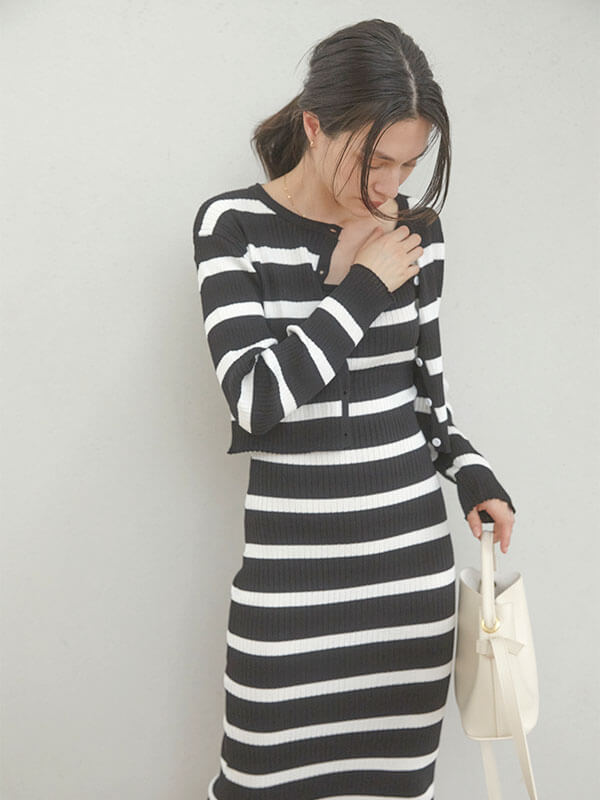 Border twin knit ワンピース ALL ACYM ONLINE SHOP