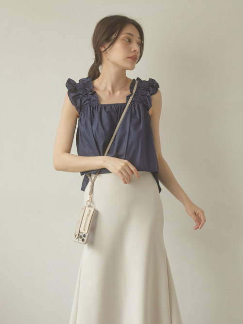 Frill shoulder flare タンク ALL ACYM ONLINE SHOP