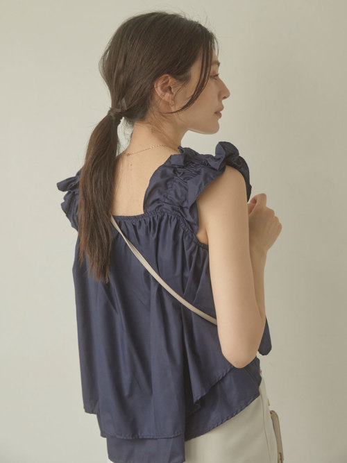 Frill shoulder flare タンク ALL ACYM ONLINE SHOP