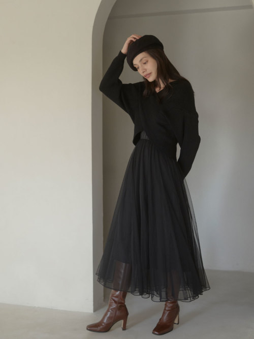 Cache couer tulle combi dress ALL ACYM ONLINE SHOP