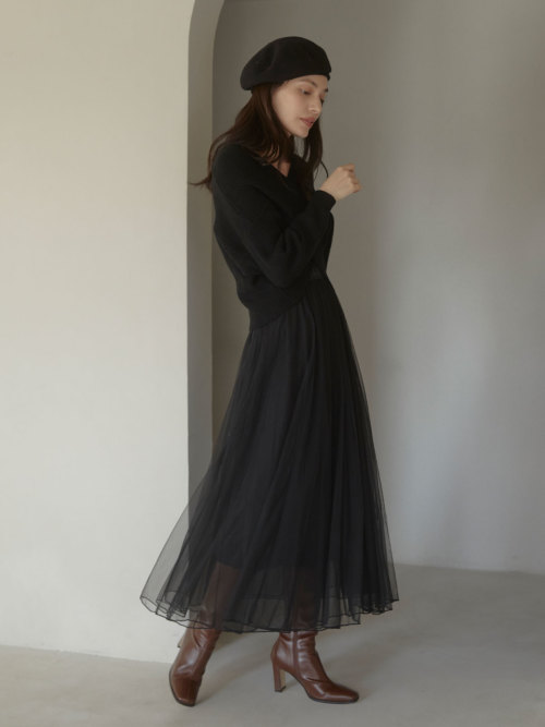 Cache couer tulle combi dress ALL ACYM ONLINE SHOP