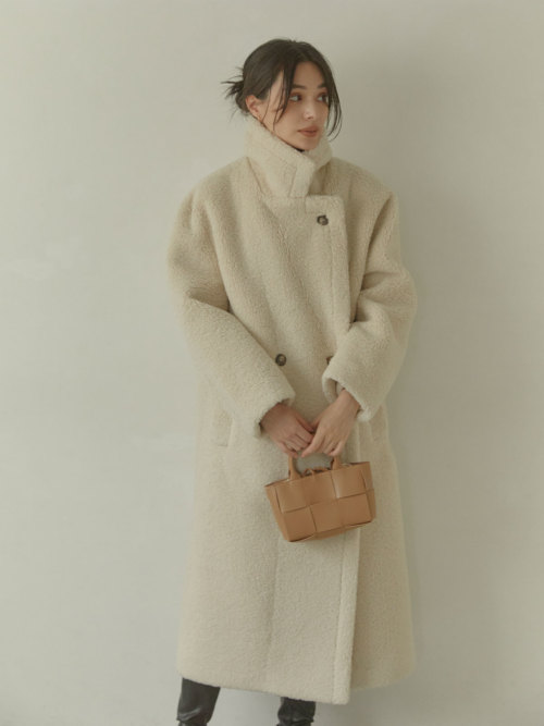 louren】shaggy double coat ぎす