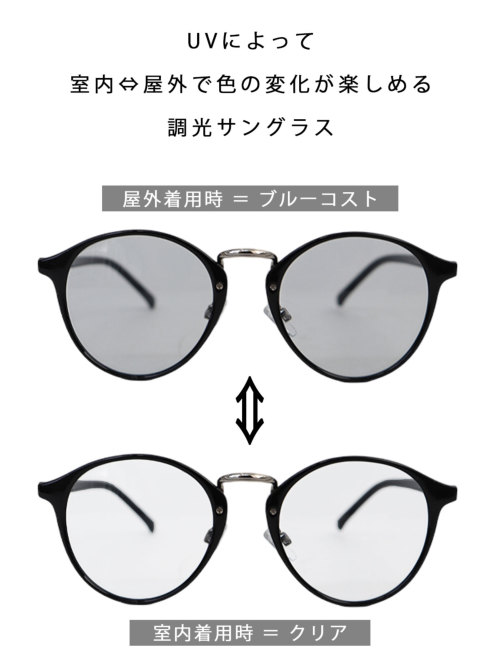 Boston frame 調光サングラス ALL ACYM ONLINE SHOP