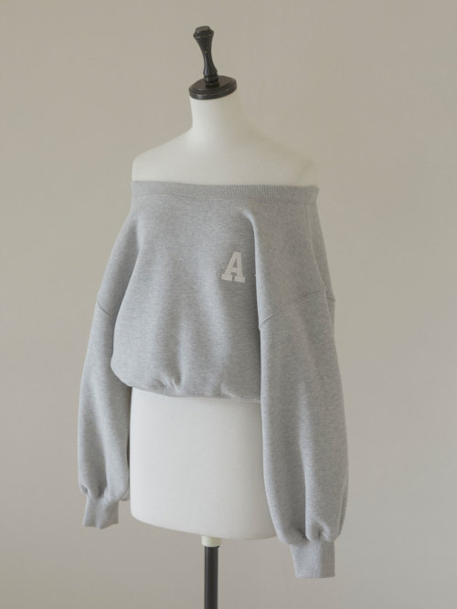 A logo off shoulder スウェット ALL ACYM ONLINE SHOP